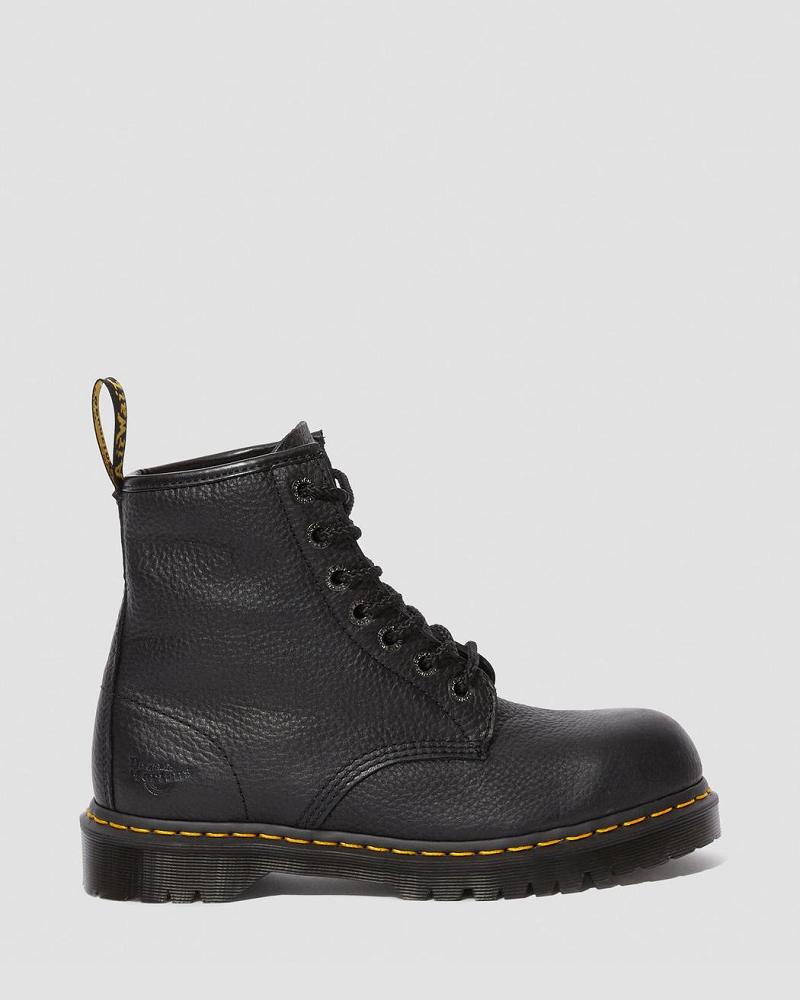 Dr Martens Icon 7B10 Læder Steel Tå Ankelstøvler Herre Sort | DK 442DFM